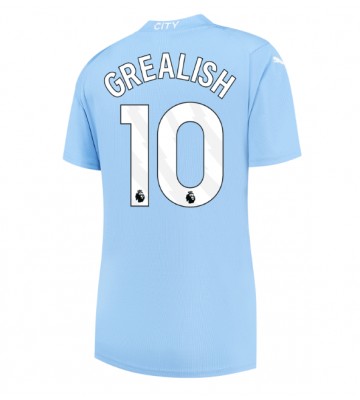 Manchester City Jack Grealish #10 Hemmatröja Dam 2023-24 Korta ärmar